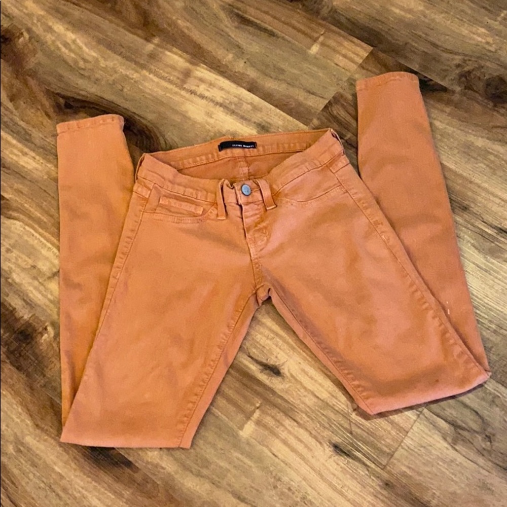 Flying Monkey orange ankle skinny jeans size 1